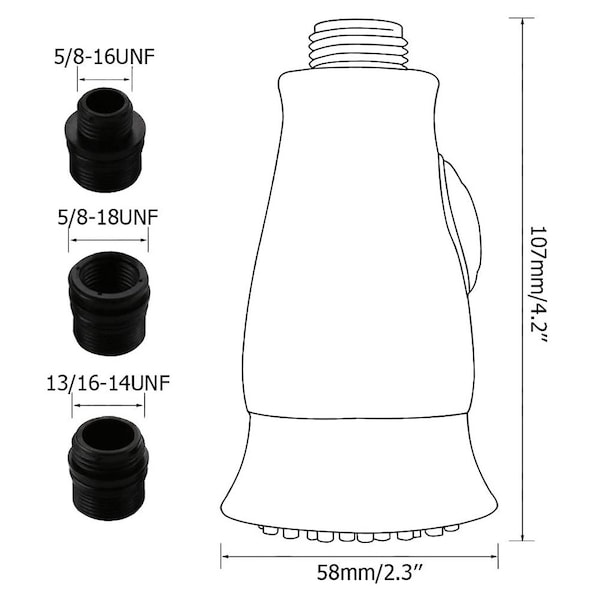 Thrifco Plumbing Smart Spray Pull Down Faucet Spray Head in Brushed Nickel Finis 4402494 - main